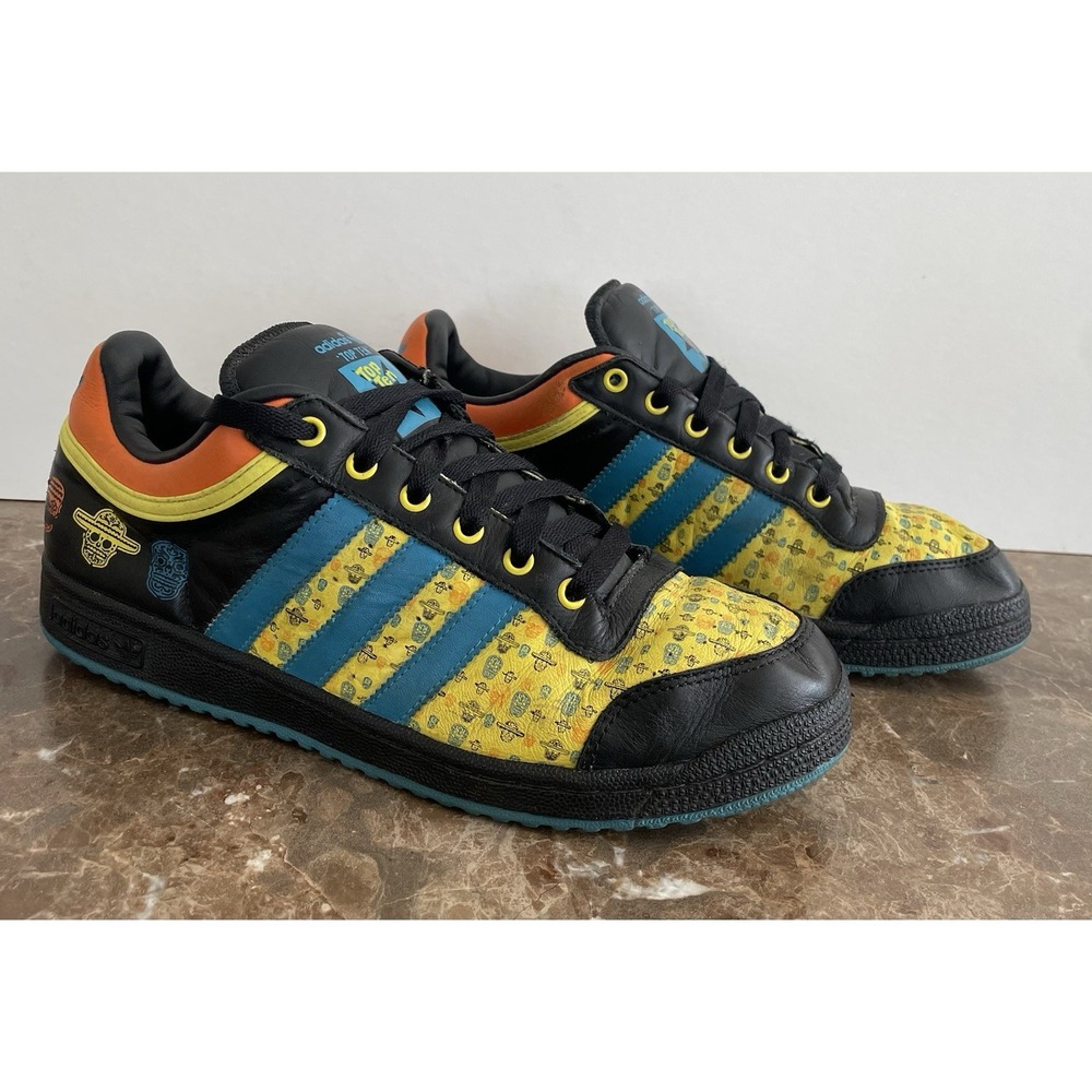 Vtg Adidas Top Ten Low Day of‎ the Dead Multicolor Sneakers Shoes Limited Ed 9